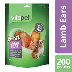 VitaPet Lamb Ears 200g - Just For Pets Australia