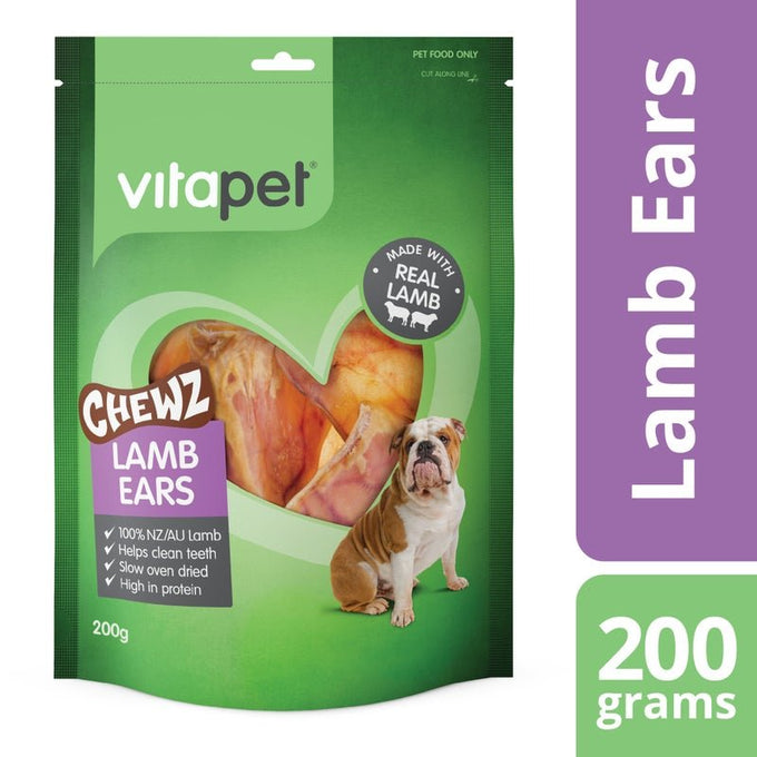 VitaPet Lamb Ears 200g - Just For Pets Australia