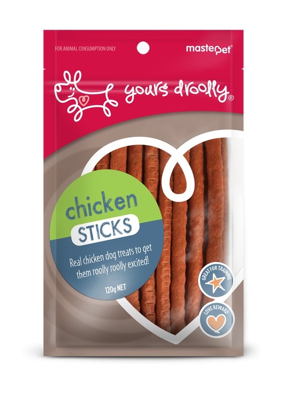 Yours Droolly Chicken Sticks 120g - Just For Pets Australia