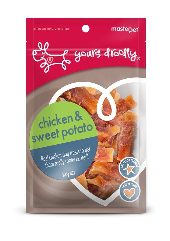 Yours Droolly Chicken & Sweet Potato Treats 110g - Just For Pets Australia