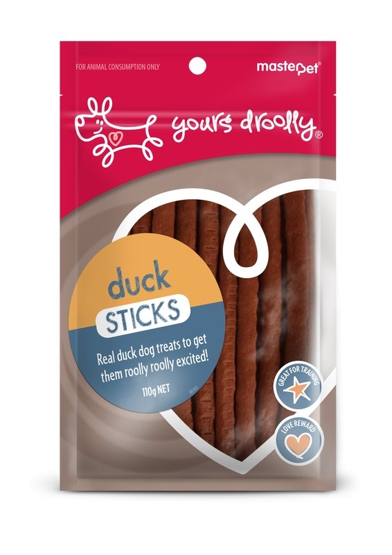 Yours Droolly Duck Sticks - Just For Pets Australia